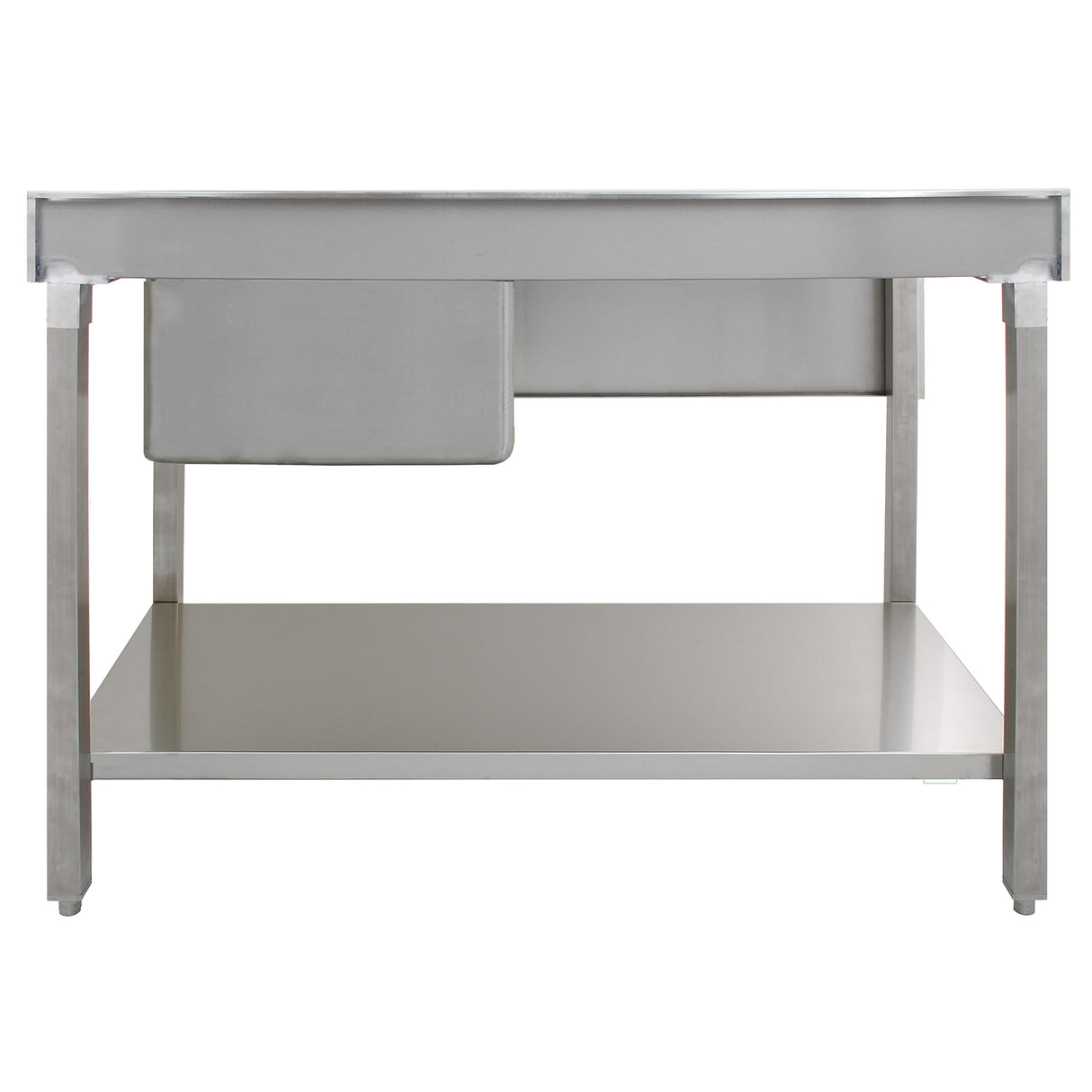 KuKoo Edelstahl Gastrospüle Spültisch Becken rechts