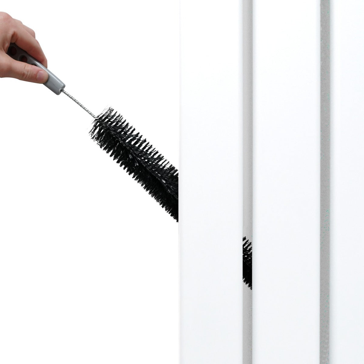 Heizkörper mit Spiegel & Chrom Thermostatventile - 1800mm x 565mm – Weiß