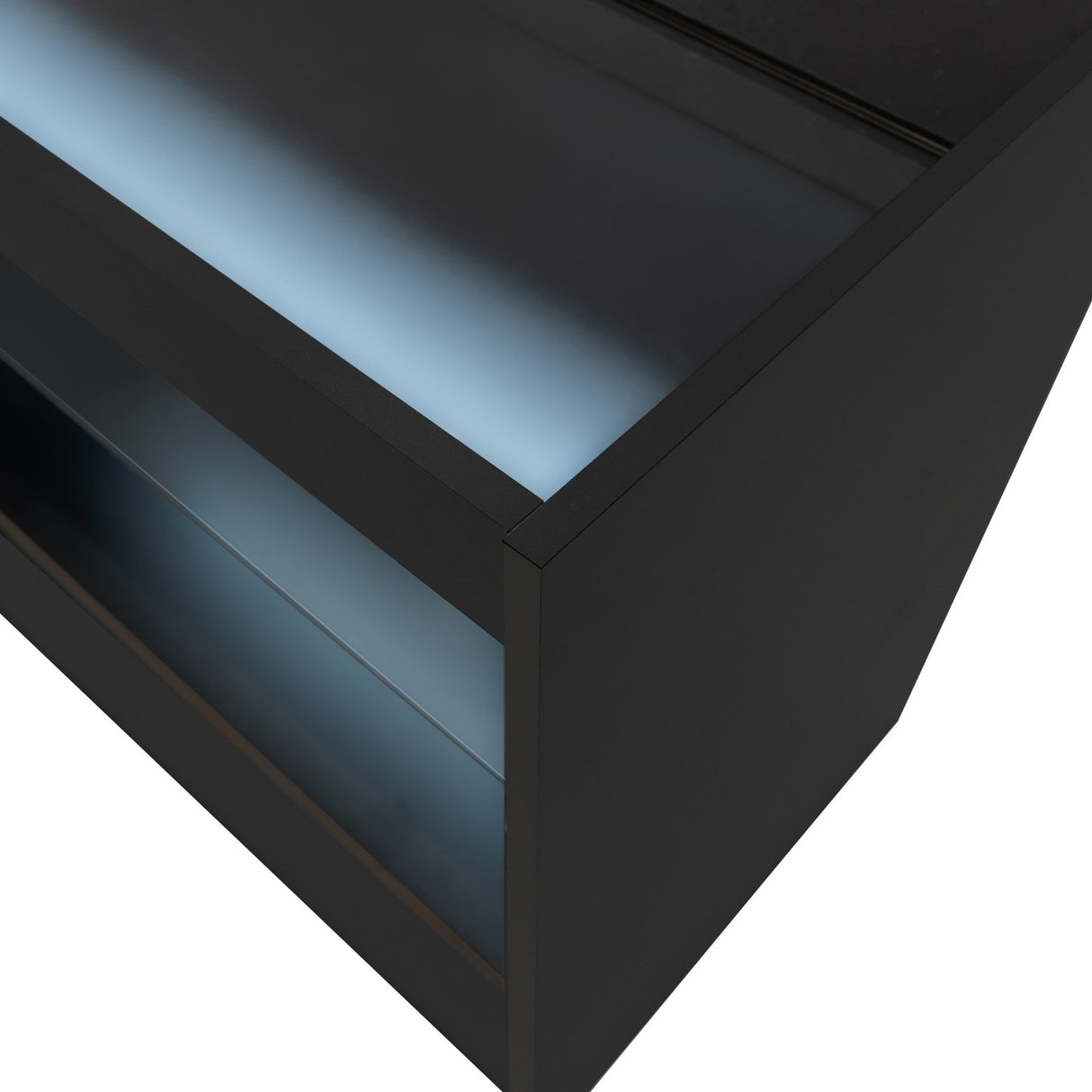 Schwarze C900 LED-Ladentheke mit elegantem Design, glatter Oberfläche und integrierter Beleuchtung für ansprechende Produktpräsentationen