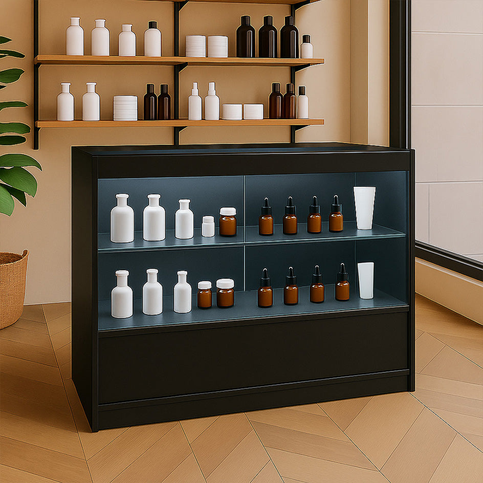 C1200 LED-Ladentheke – Schwarz