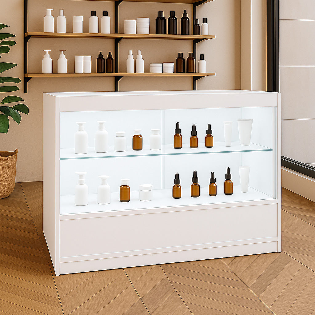 C1200 LED-Ladentheke – Weiß