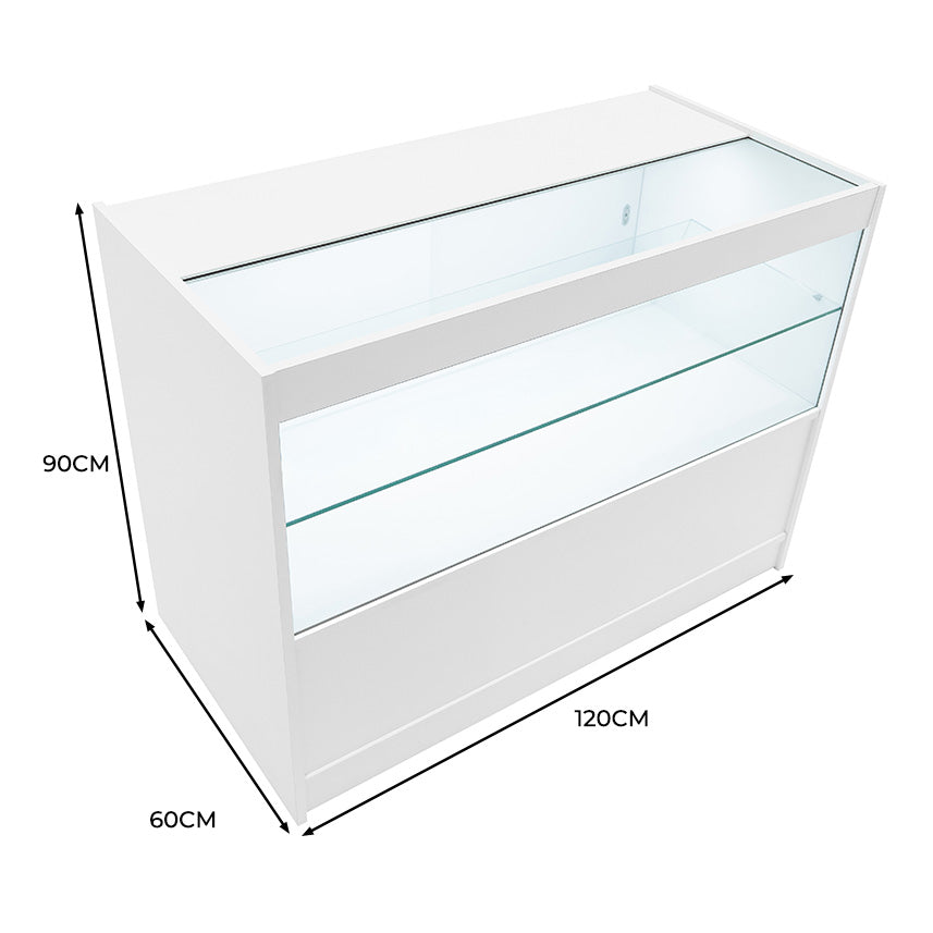 C1200 LED-Ladentheke – Weiß