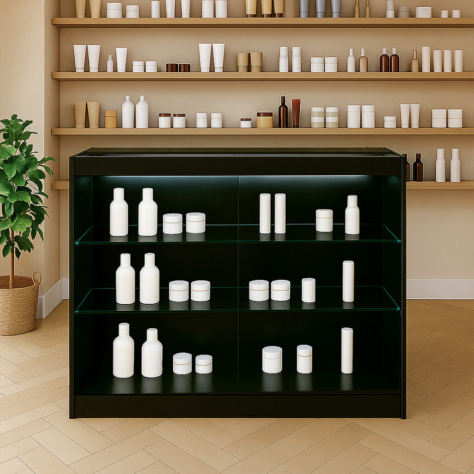 K1200 LED-Ladentheke – Schwarz