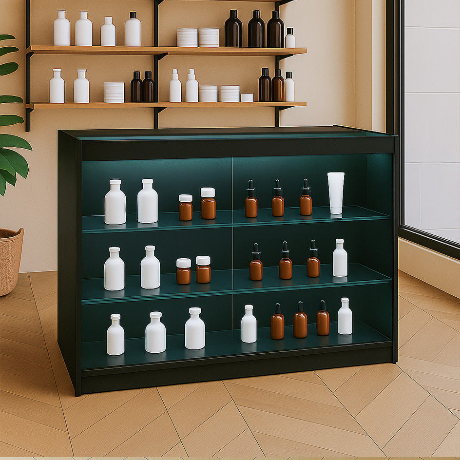 K1200 LED-Ladentheke – Schwarz