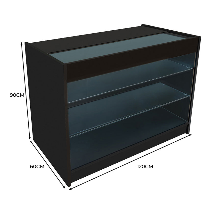 K1200 LED-Ladentheke – Schwarz