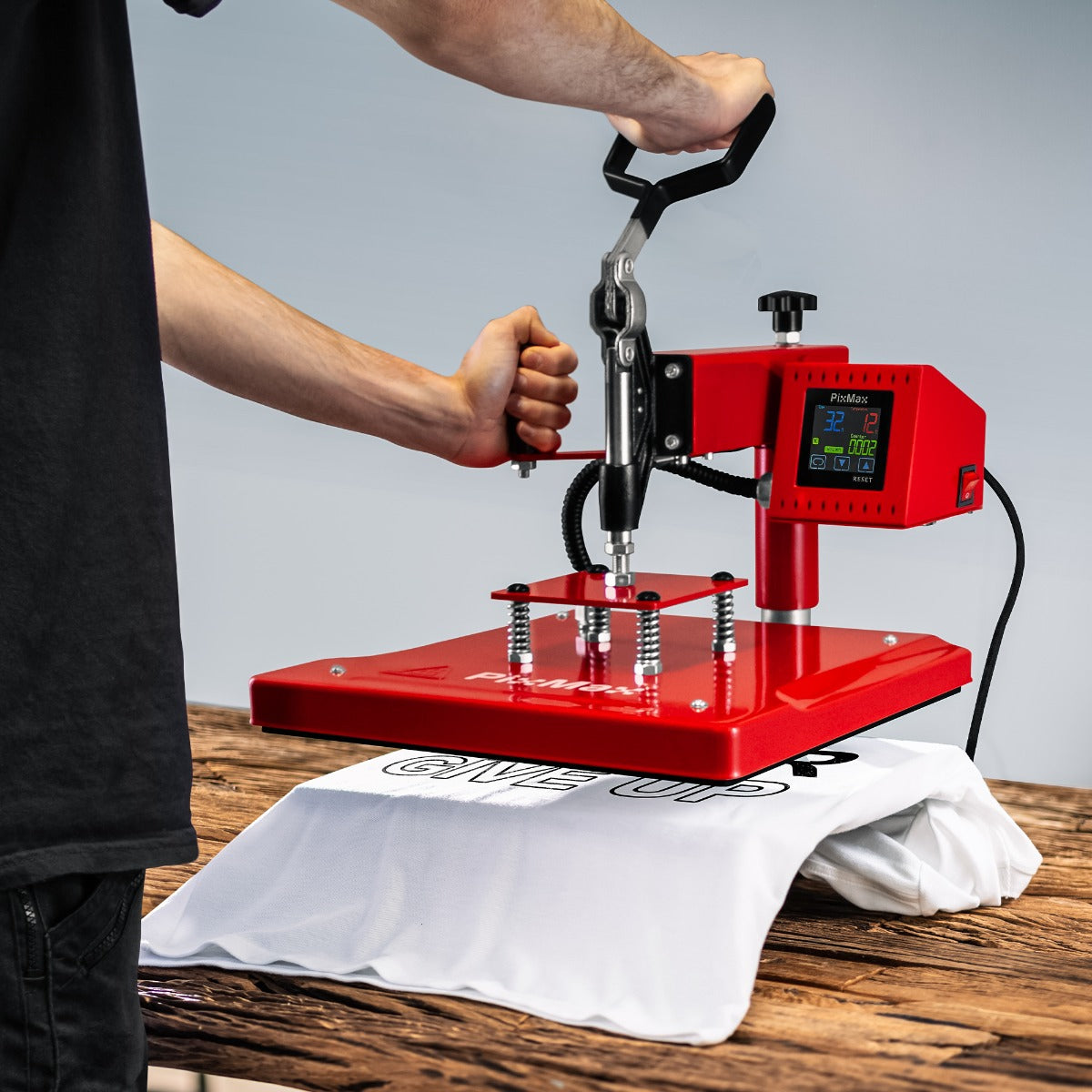 Schwenkbare Transferpresse 38cm x 38cm, PTFE-Matte & Sublimationspapier