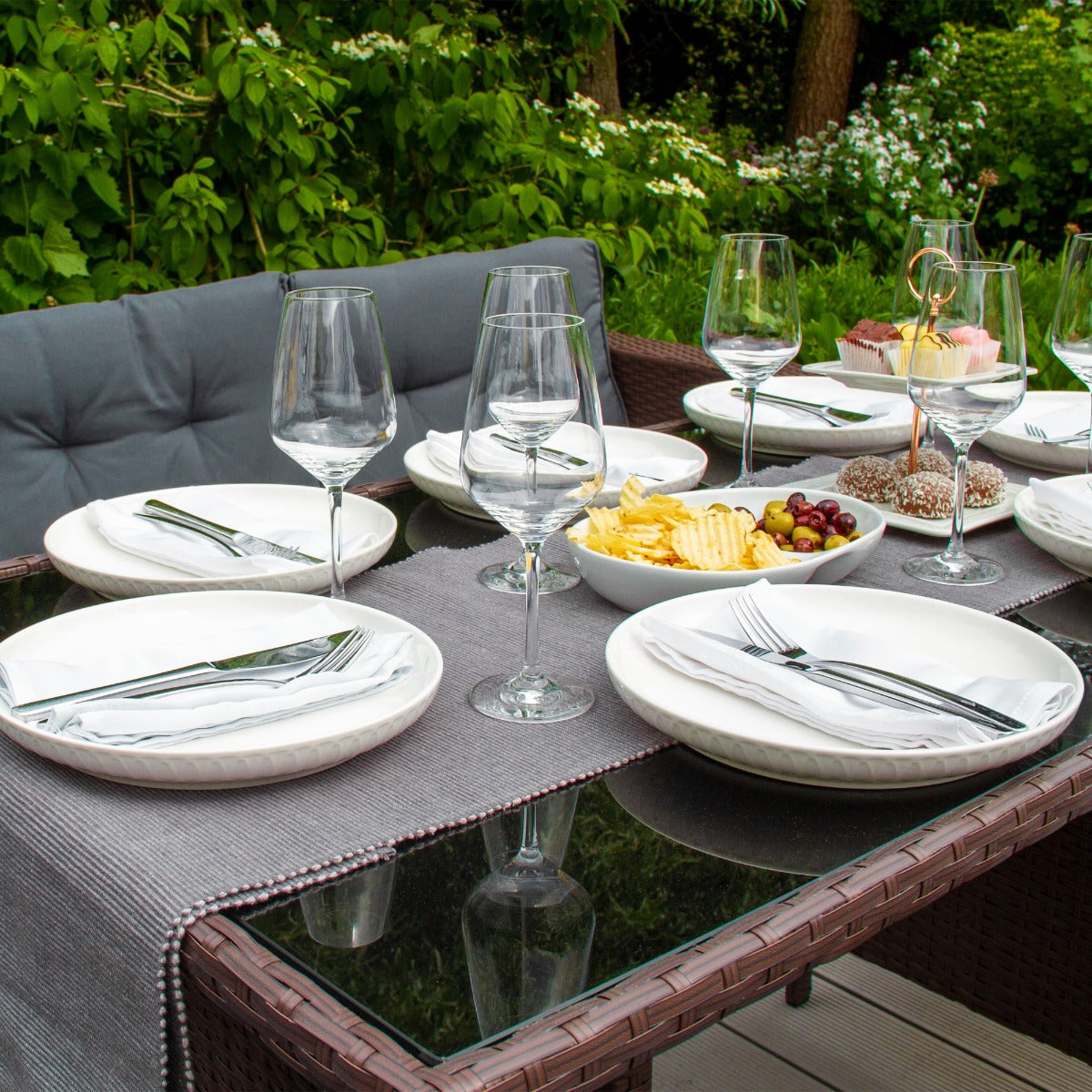 Polyrattan Gartenmöbel Set - Braun