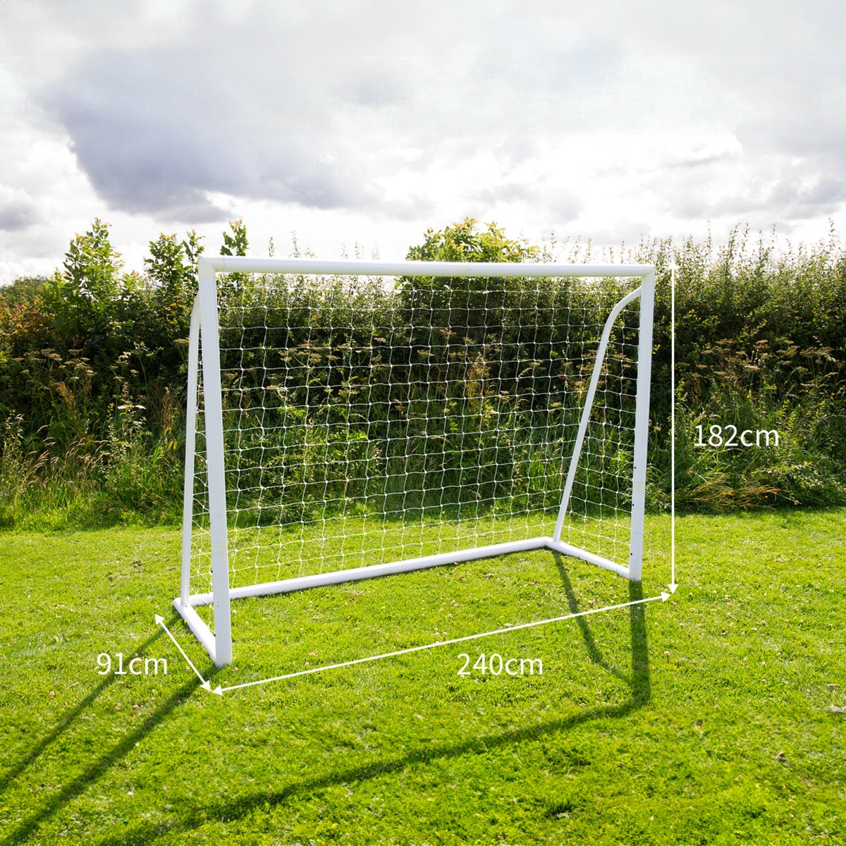 2,4m x 1,8m Fußballtor, Tragetasche und Torwand