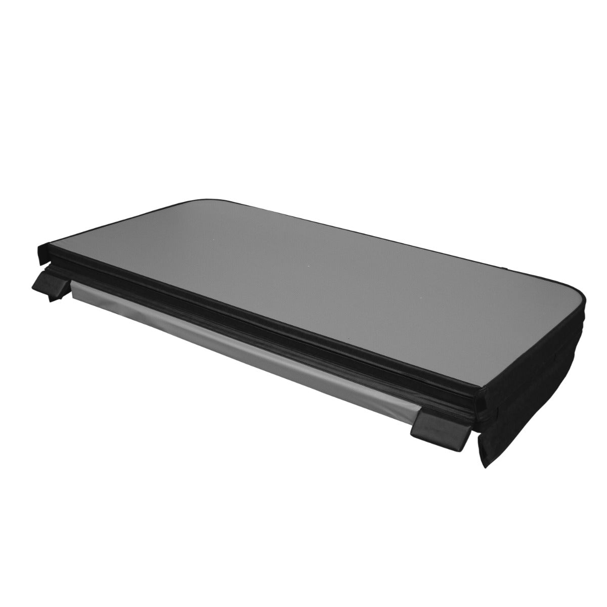 Schwarze Whirlpool-Abdeckung aus strapazierfähigem Material, rechteckig mit glatter Oberfläche, ideal zum Schutz Ihres Whirlpools