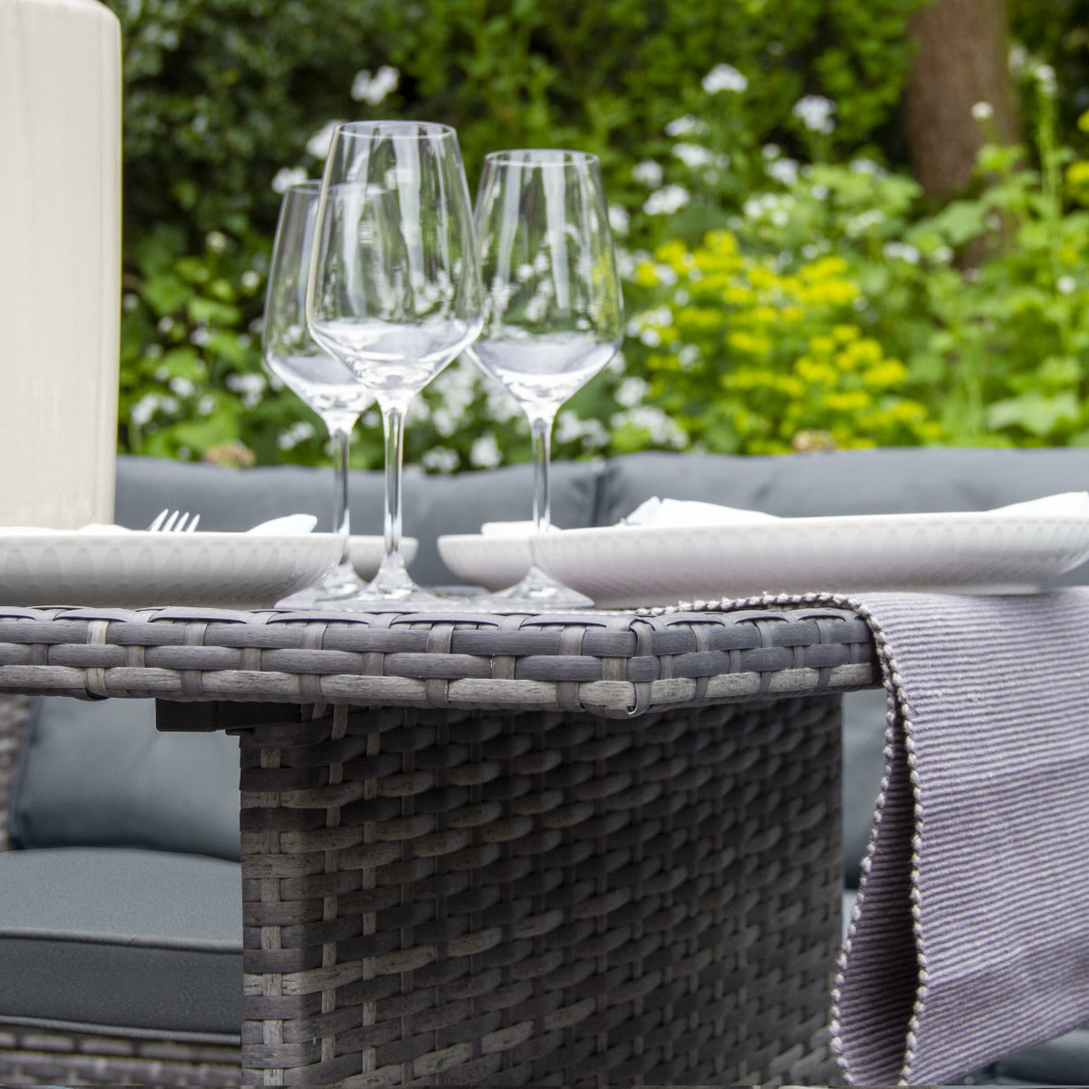 Polyrattan Gartenmöbel Set - Grau