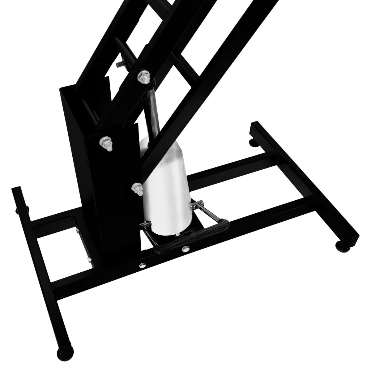 Hydraulischer Pflegetisch in Schwarz – Tischplatte in Schwarz