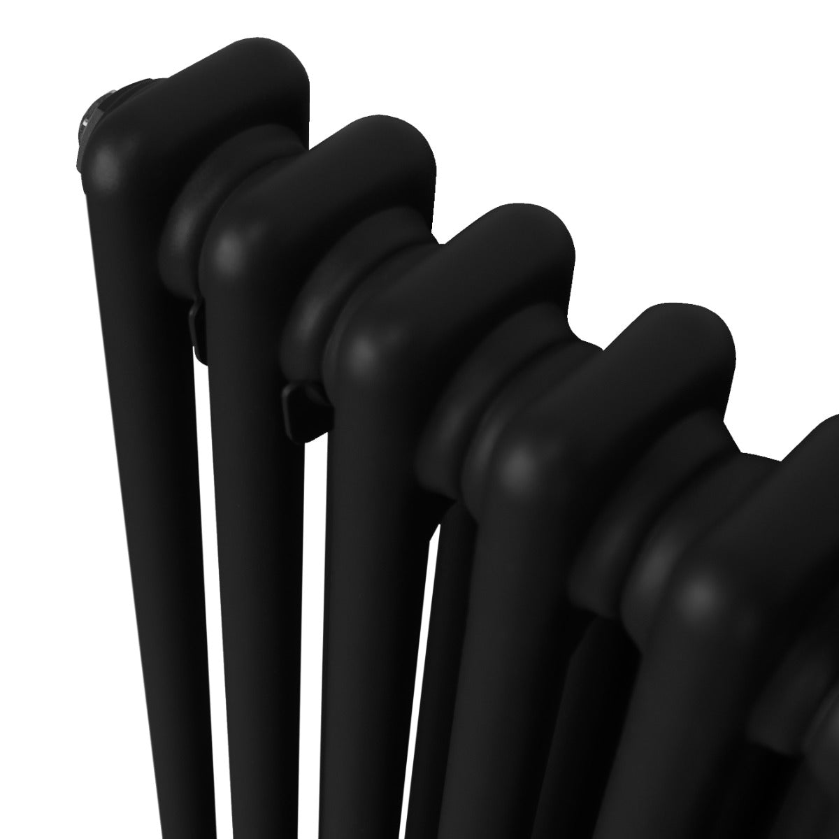 Traditioneller 2-Spalten-Heizkörper - 600 x 1192 mm - Schwarz