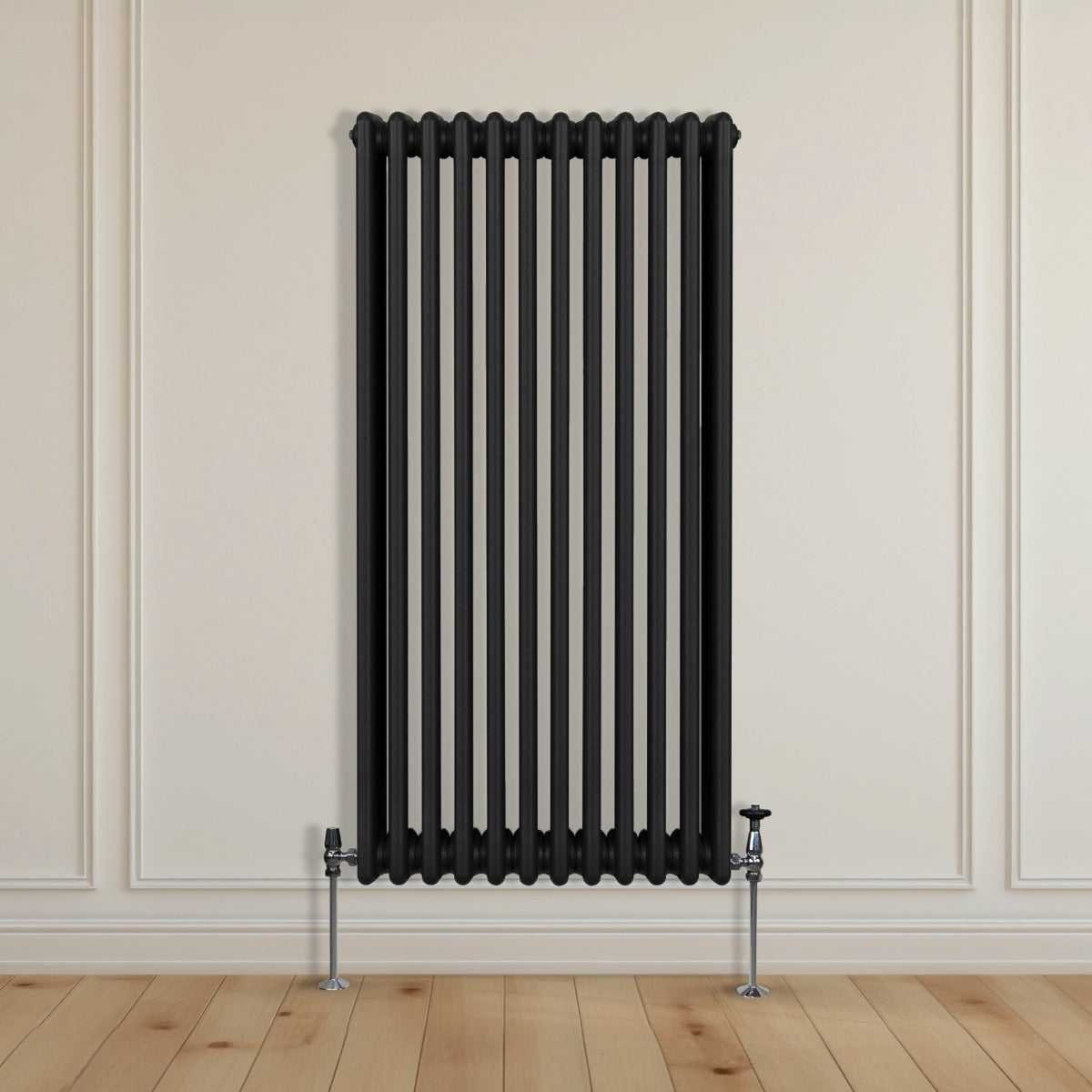 Traditioneller 3-Spalten-Heizkörper - 1500 x 562 mm - Schwarz