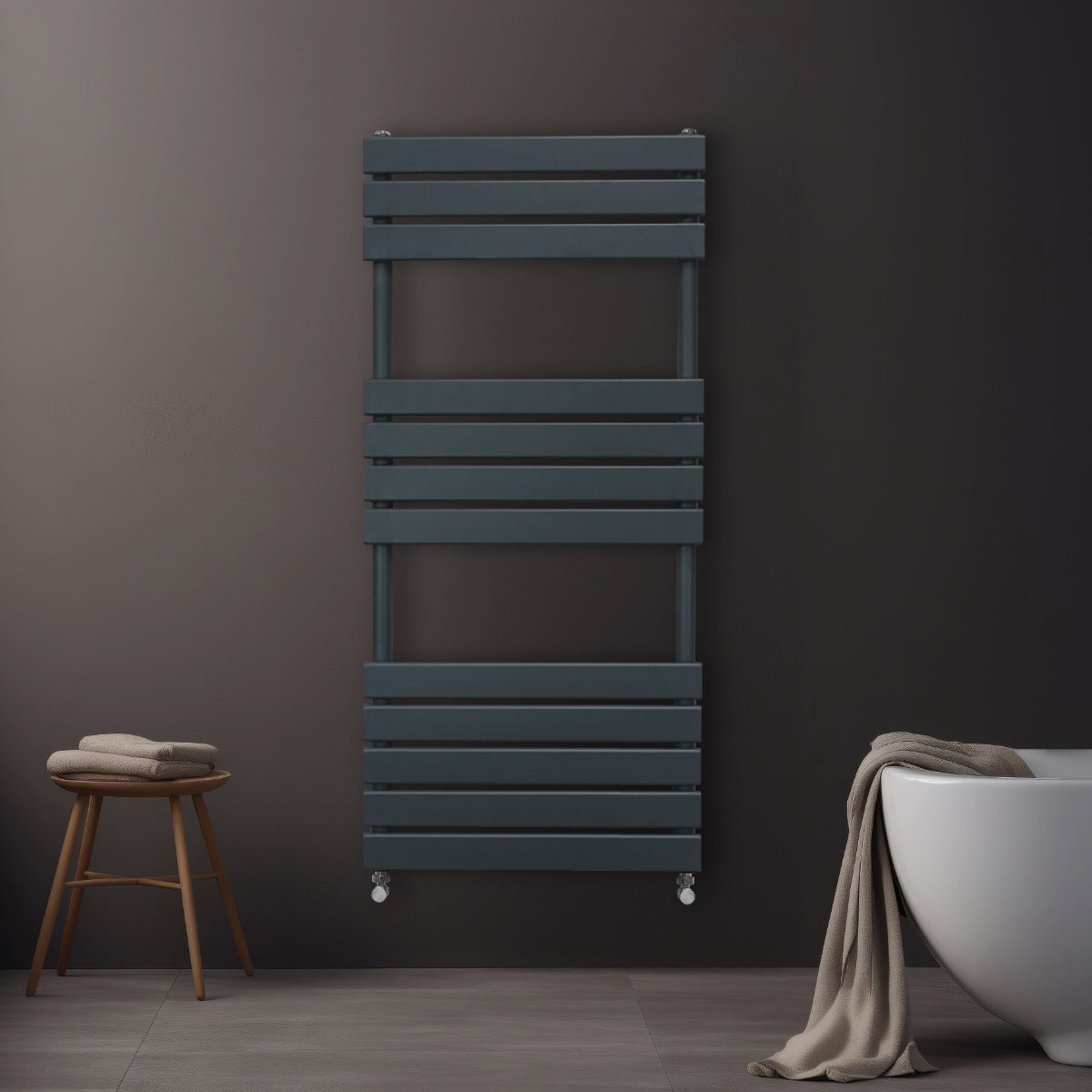 Flachheizkörper für Handtücher - 1200mm x 500mm - Anthrazitgrau