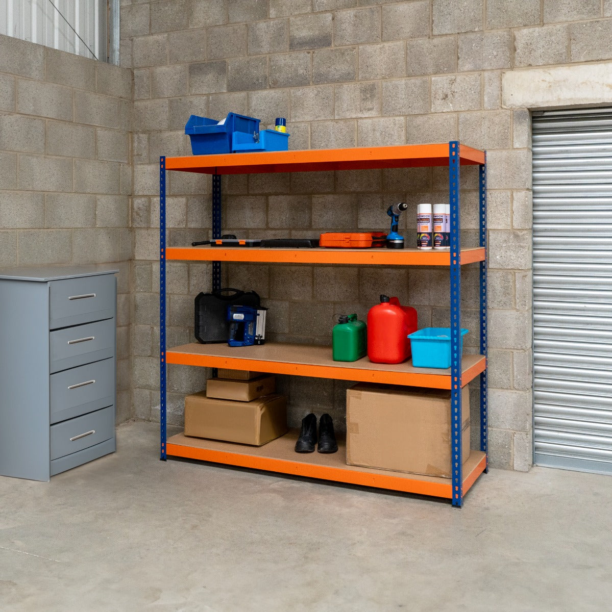 S-Rax Regal mit 4 Böden - 180cm x 180cm x 60cm