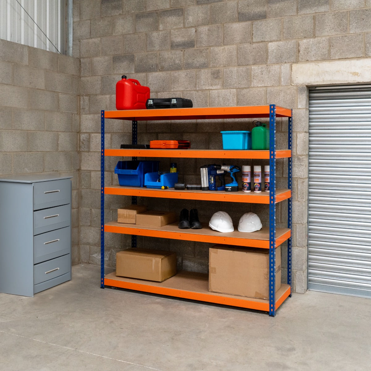 S-Rax Regal mit 5 Böden - 180cm x 180cm x 60cm