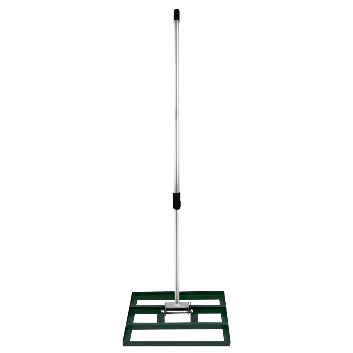 Grüner T-Mech Rasenrakel mit 50 cm breiter Basis und einem stabilen Aluminiumgriff, ideal zum Lüften und Pflegen des Rasens