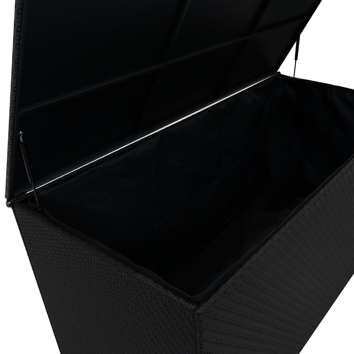 Rattan Kissenbox 700L - Schwarz