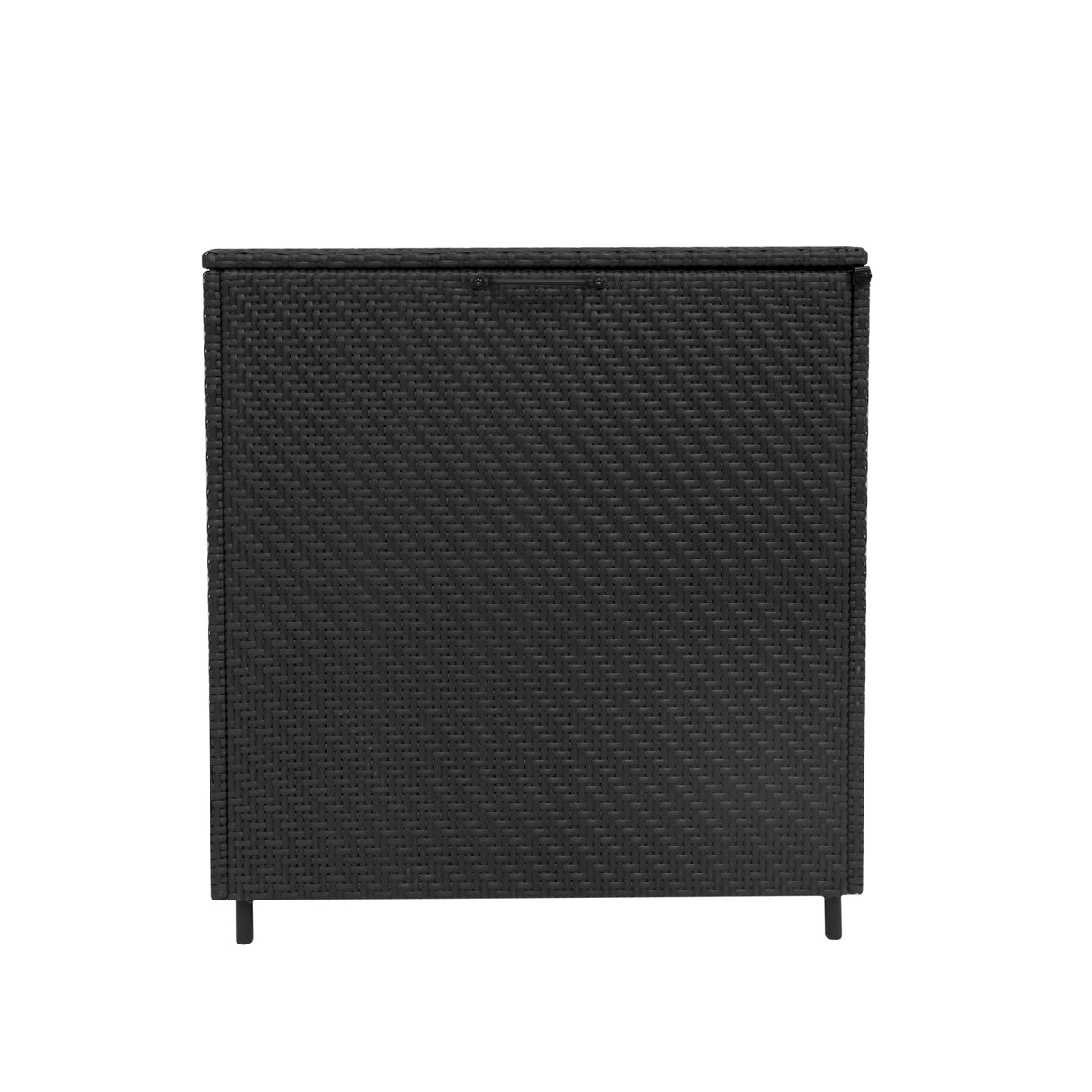 Rattan Kissenbox 700L - Schwarz
