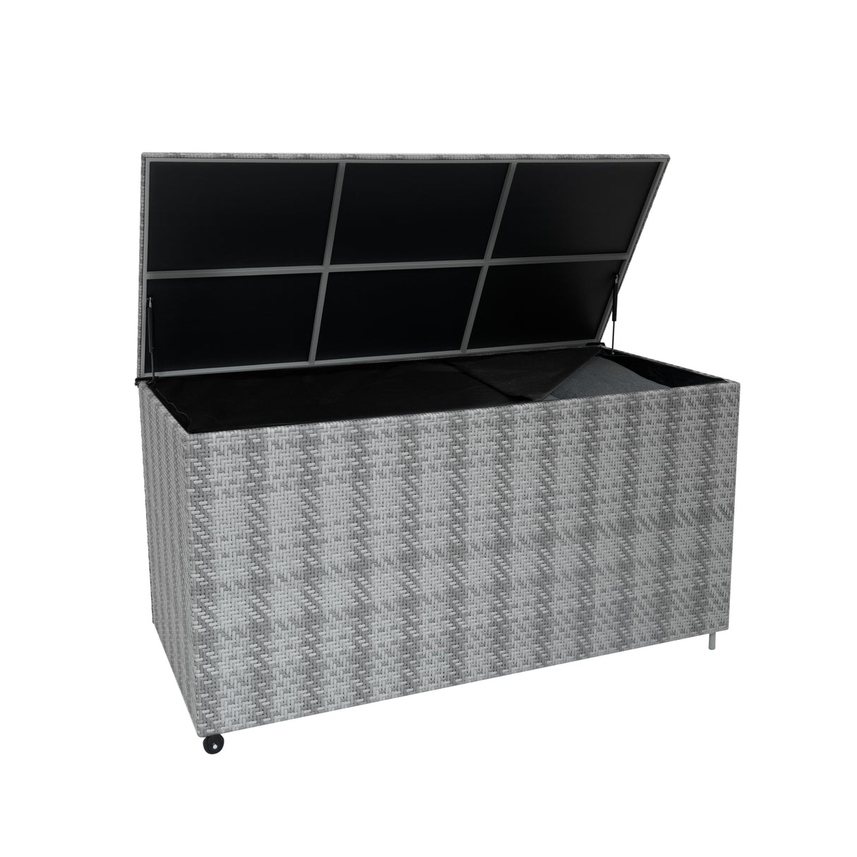 Rattan Kissenbox 700L - Grau