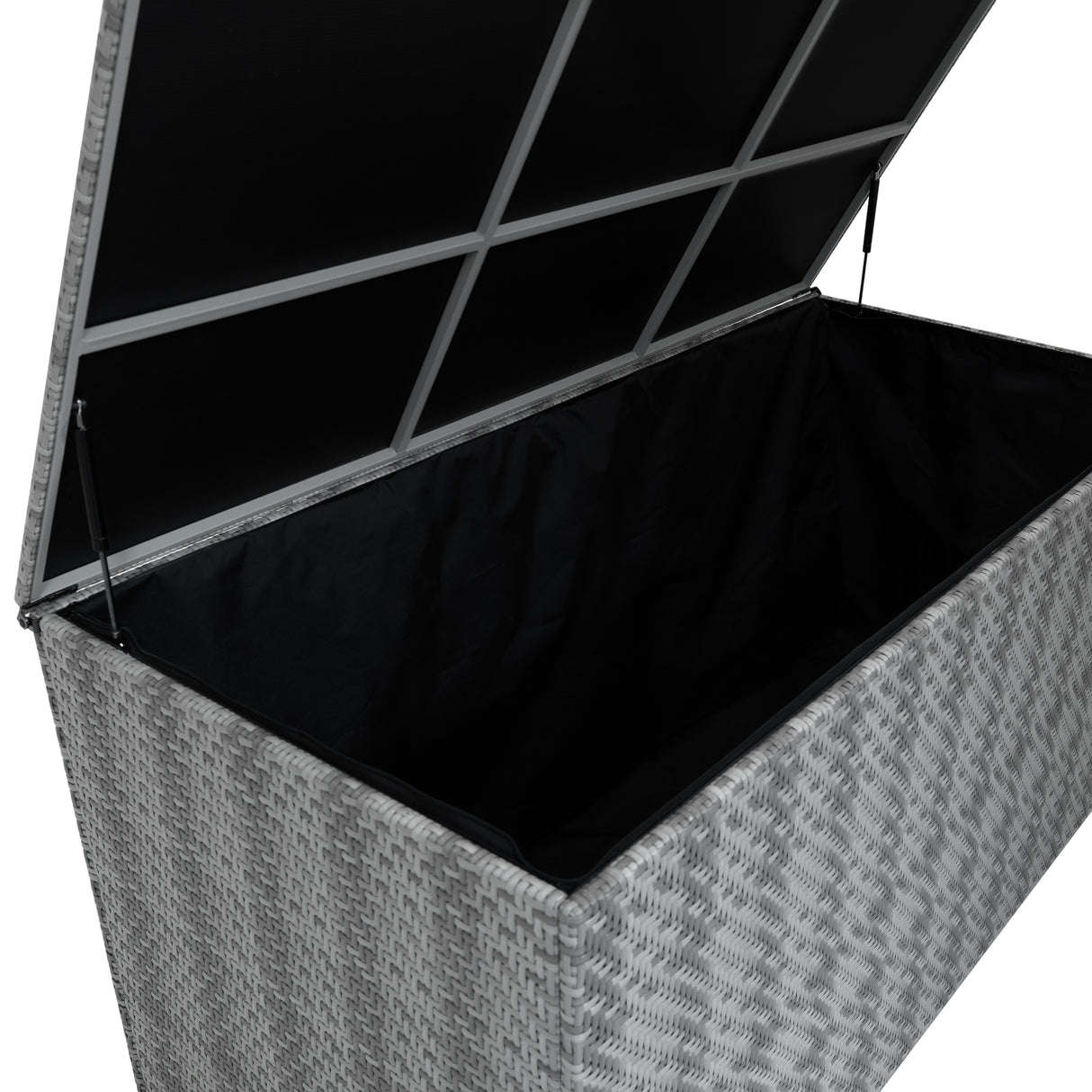 Rattan Kissenbox 700L - Grau