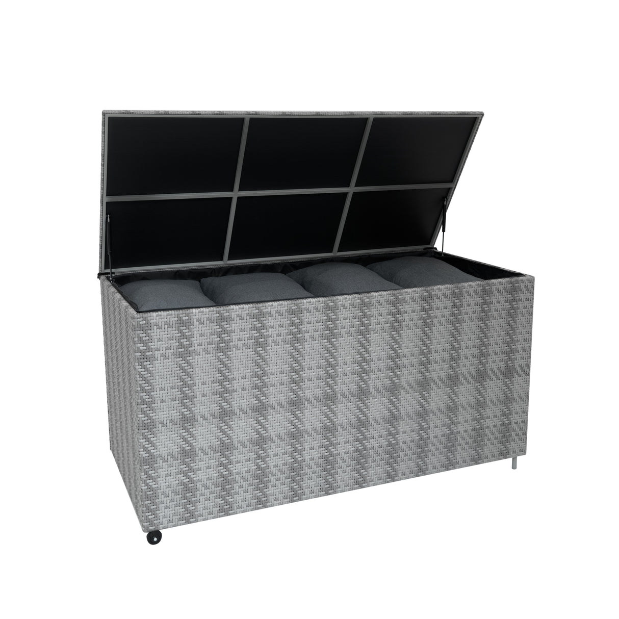 Rattan Kissenbox 700L - Grau