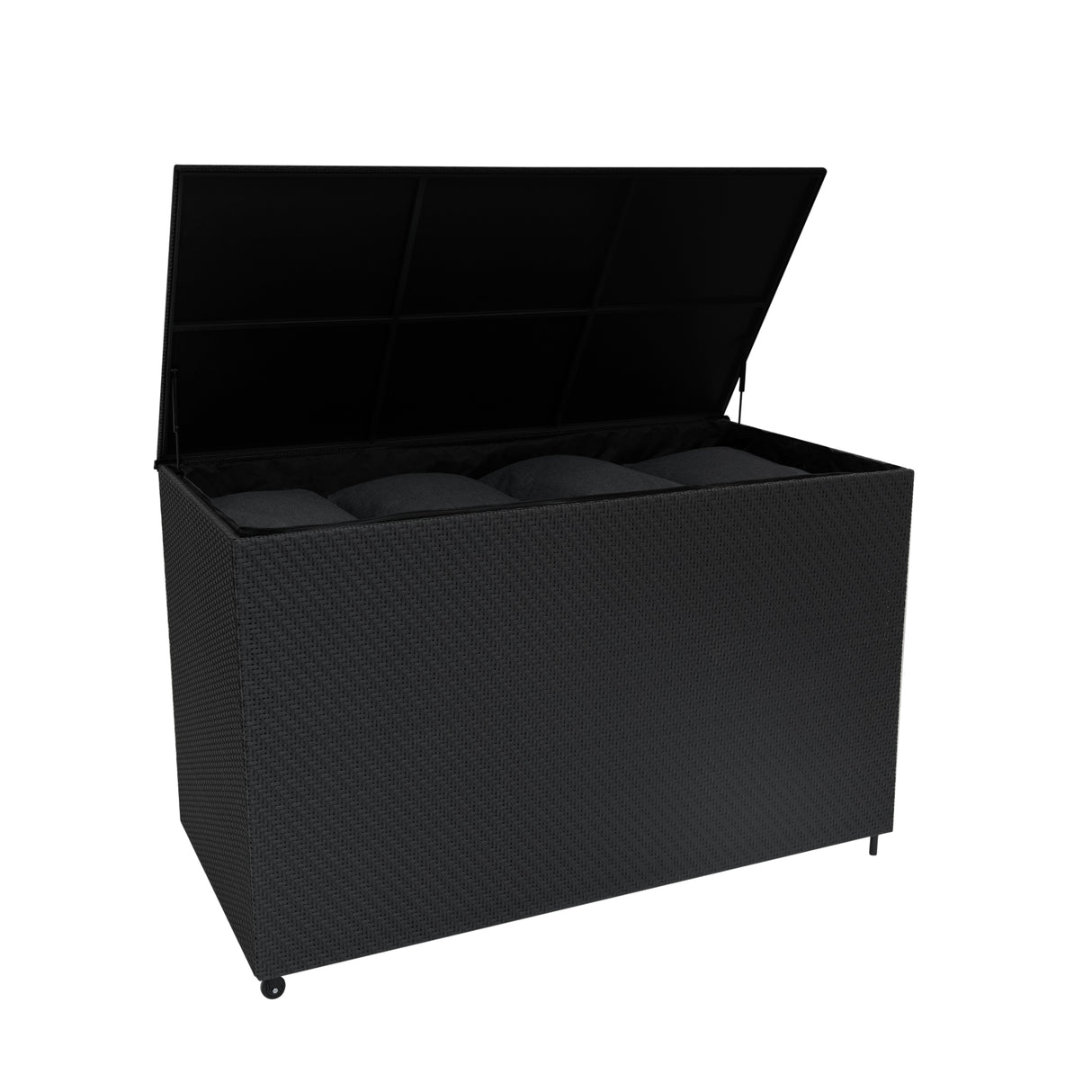 Rattan Kissenbox 996L - Schwarz