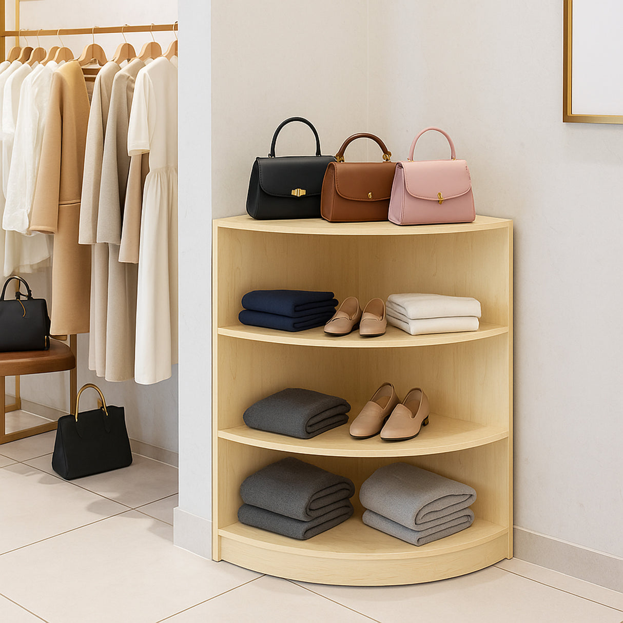 Eckiger Ladentresen LM60 – Ahorn