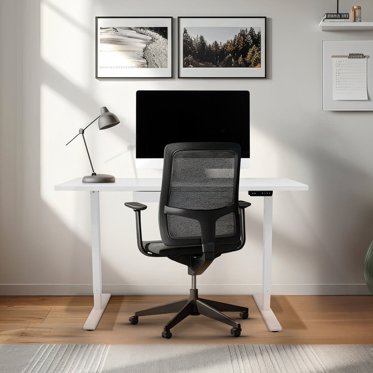 Elektrischer Stehschreibtisch mit Schublade – 120 cm x 60 cm