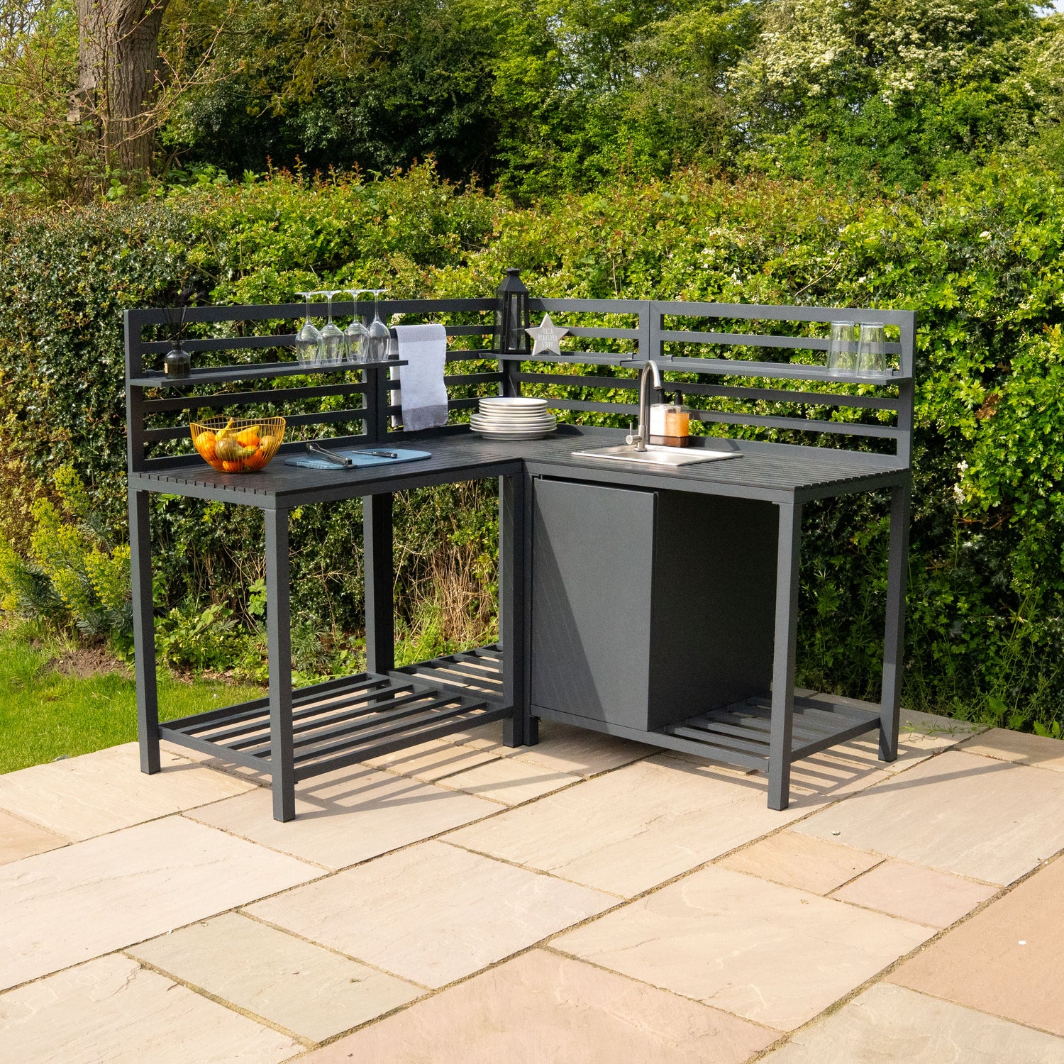 Aluminium 3-teiliges Küchen-Set für Außenbereich