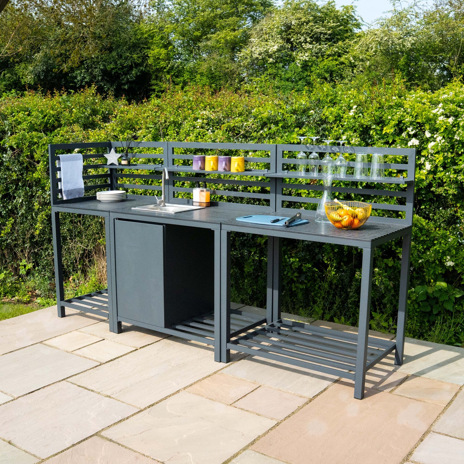 Aluminium 3-teiliges Küchen-Set für Außenbereich