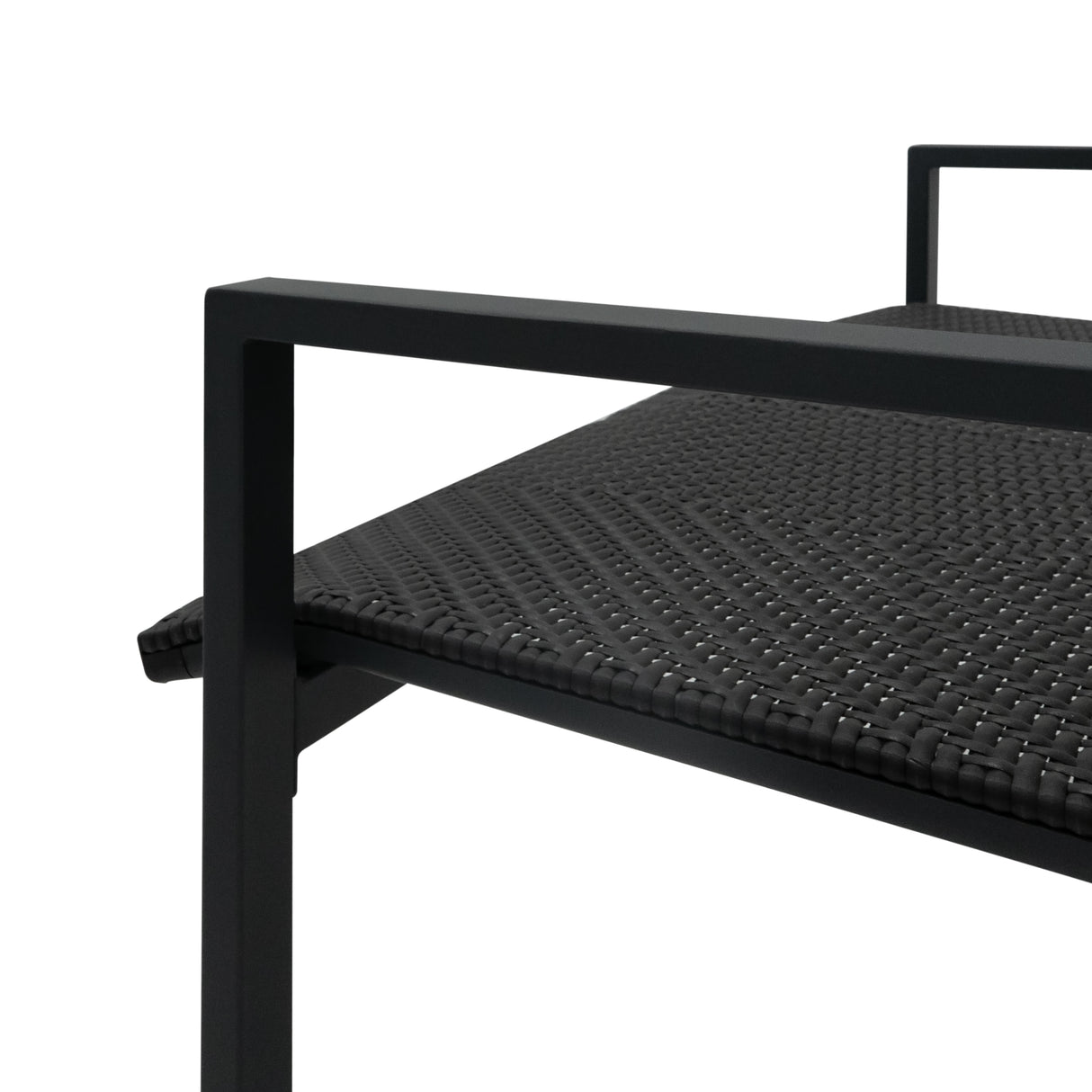 Rattan Terrassenmöbel Set - Schwarz