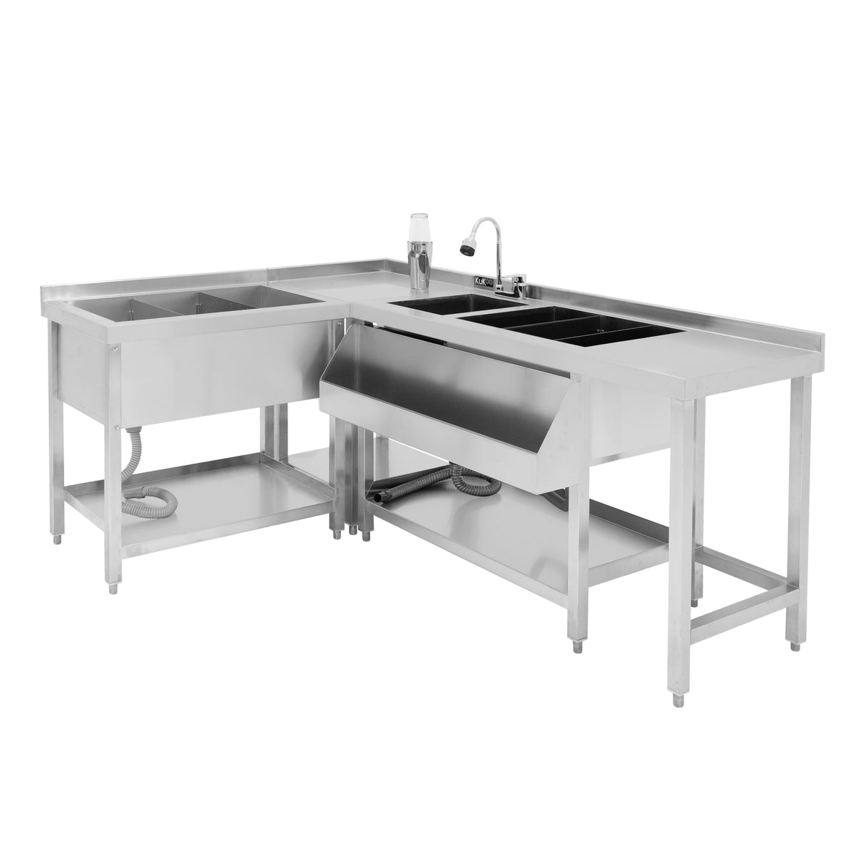 Modulare Cocktailbar-Station mit Eisbrunnen