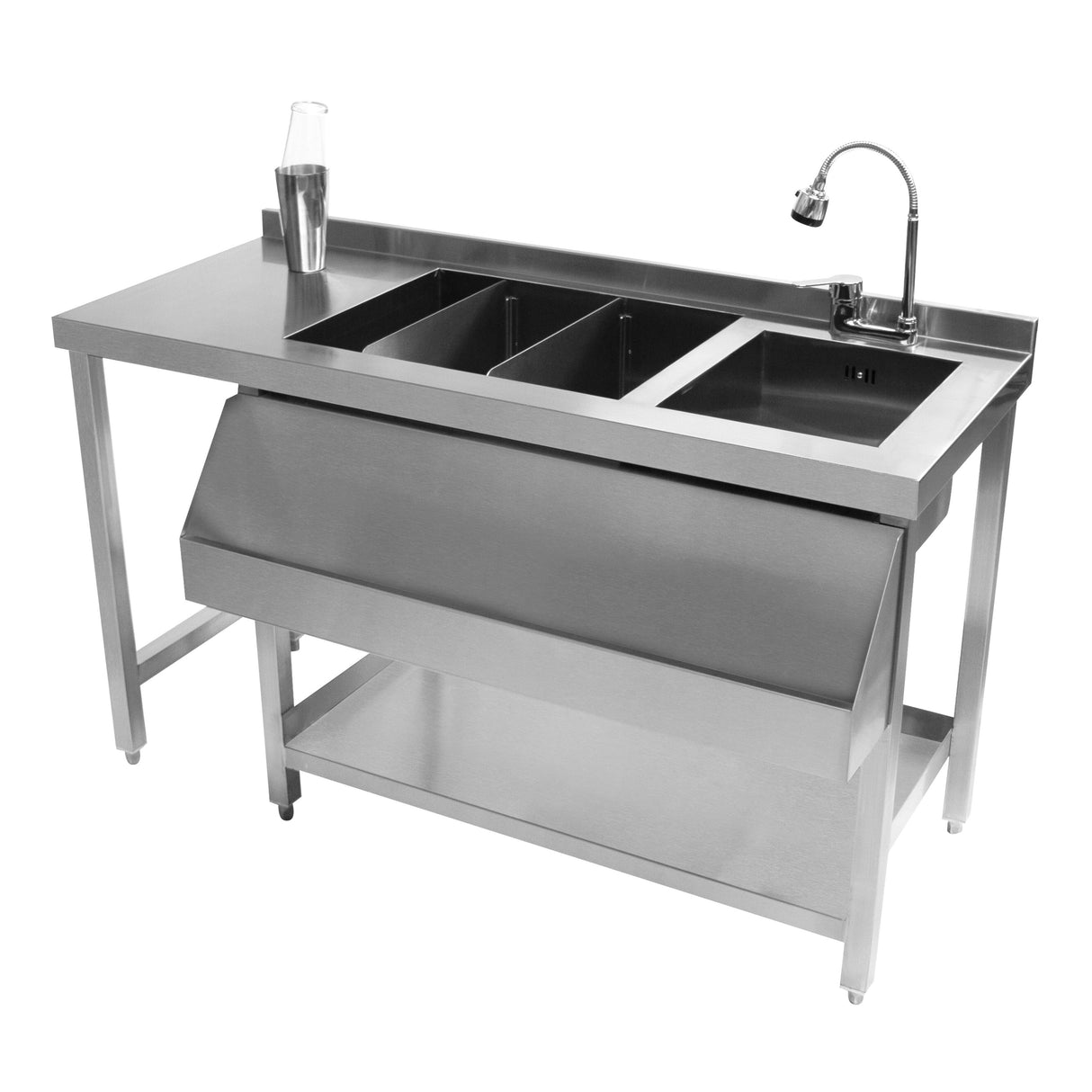 Modulare Cocktailbar-Station mit Eisbrunnen