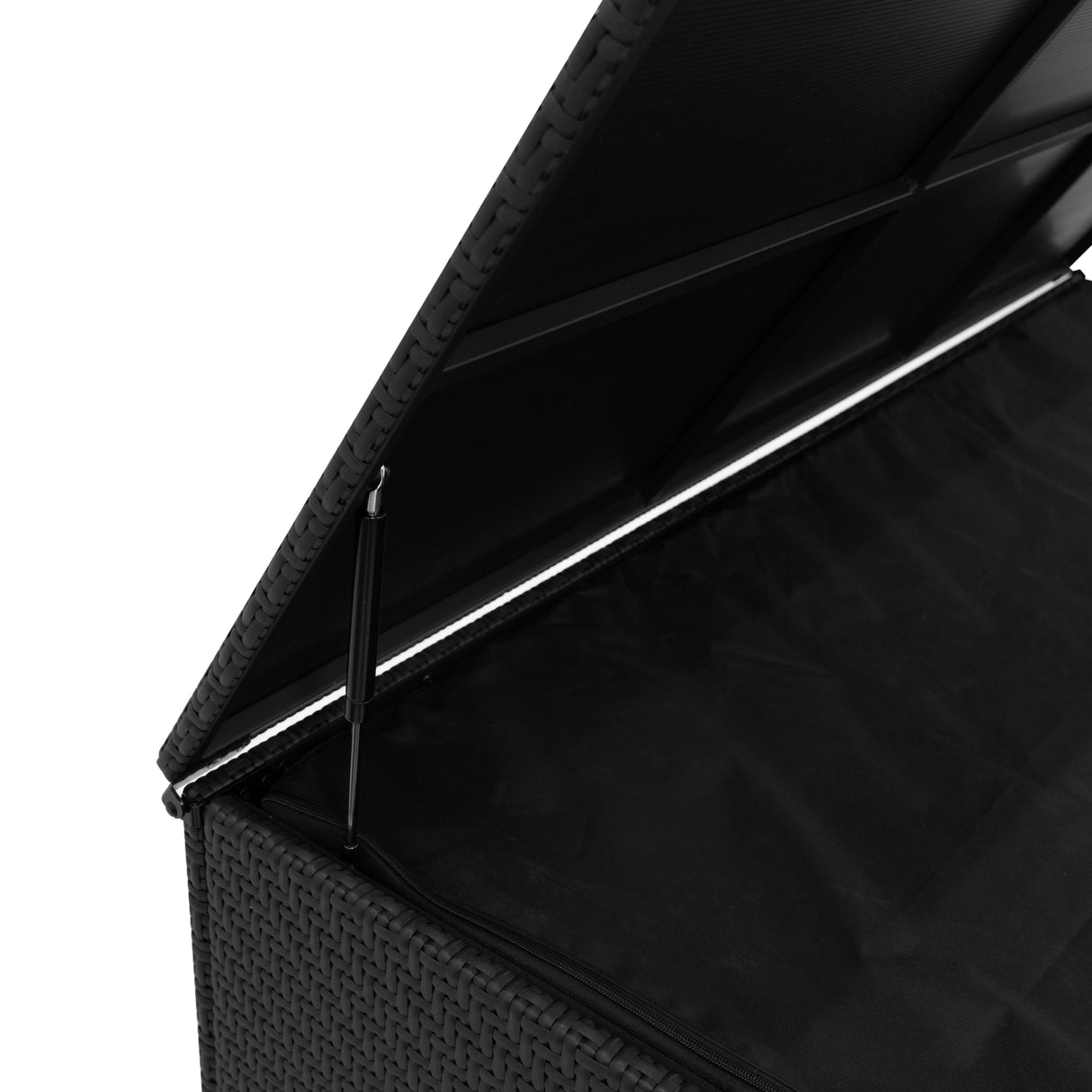 Rattan Modulares 6-teiliges Möbelset mit Aufbewahrungsbox 700L - Schwarz