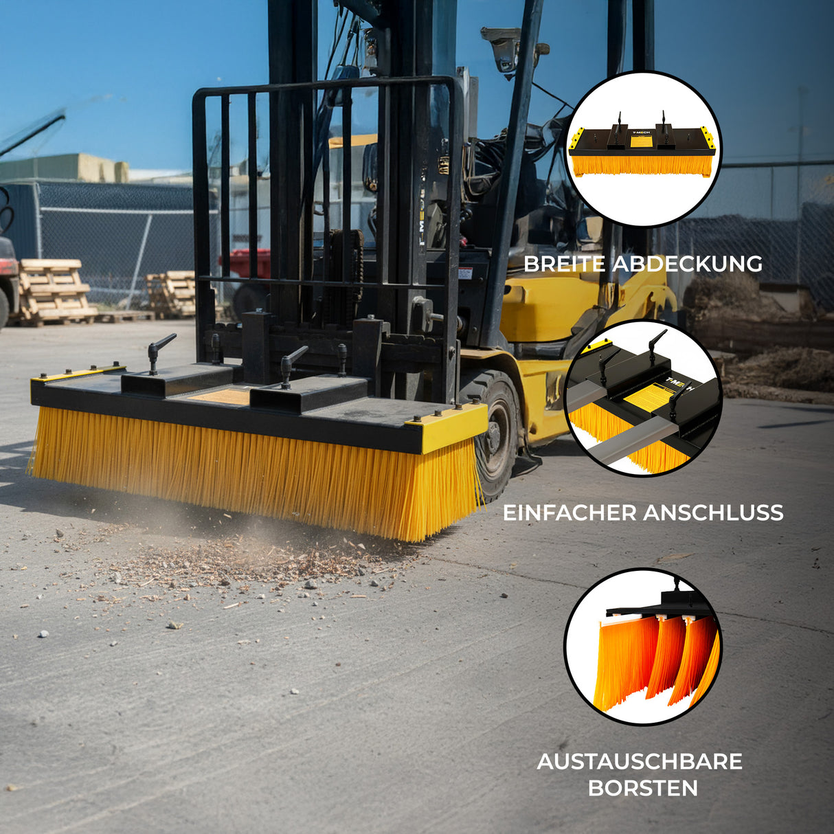 Gabelstapler Blockbesen
