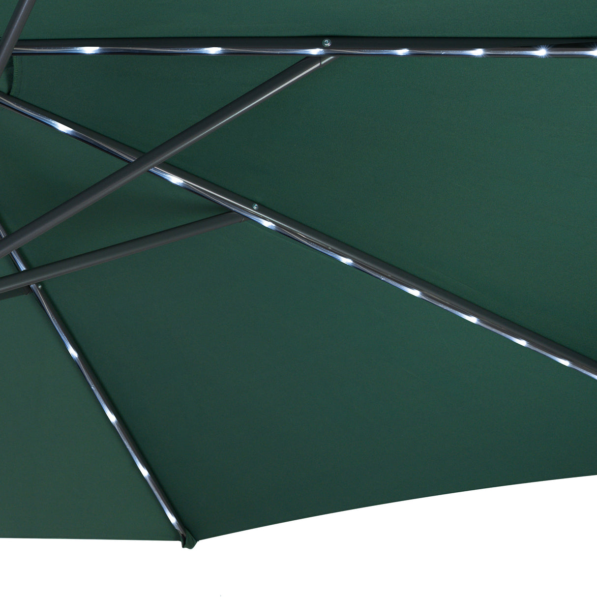 LED Ausleger-Sonnenschirm 3m - Grün