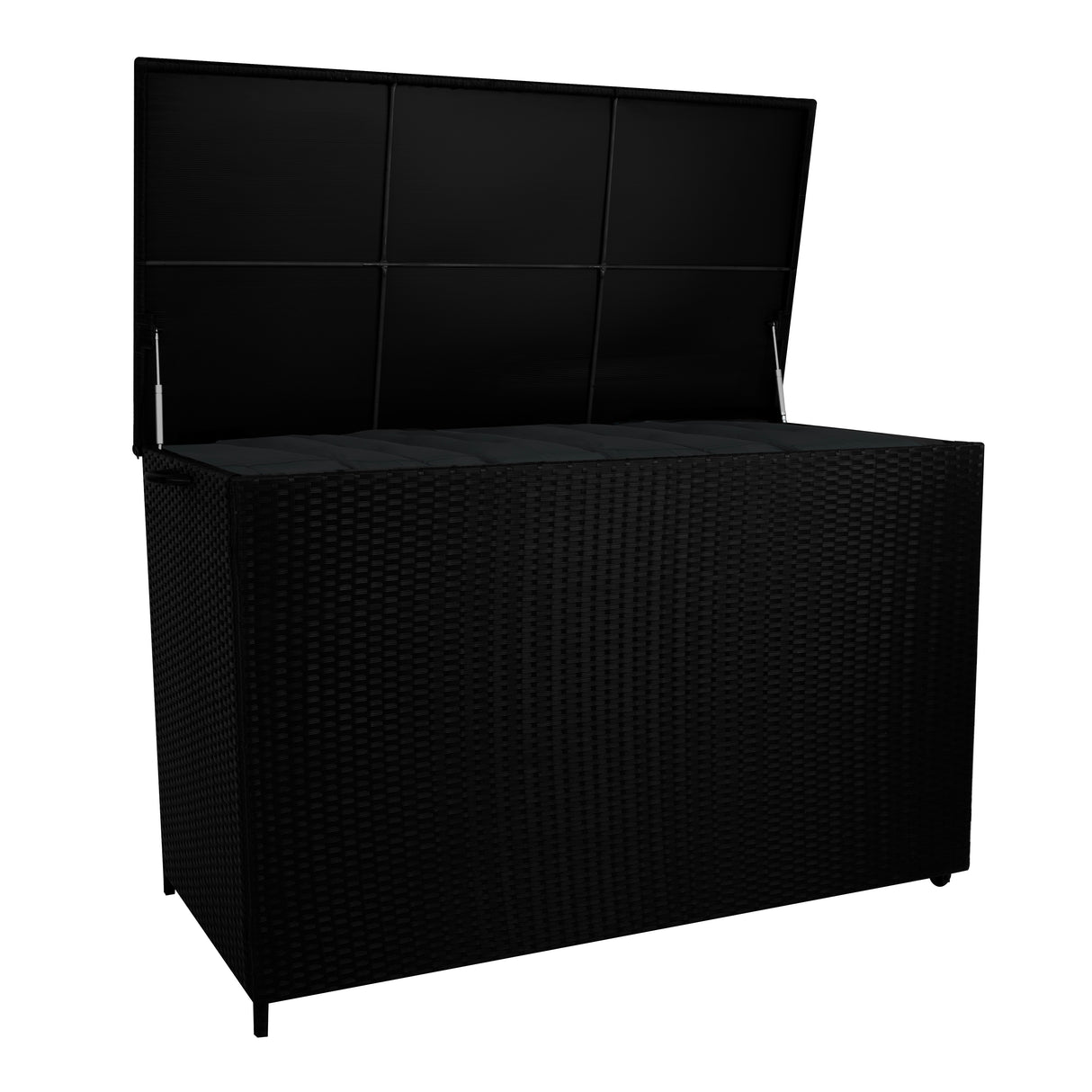 Rattan-Kissen-Auflagenkiste 996L – Schwarz