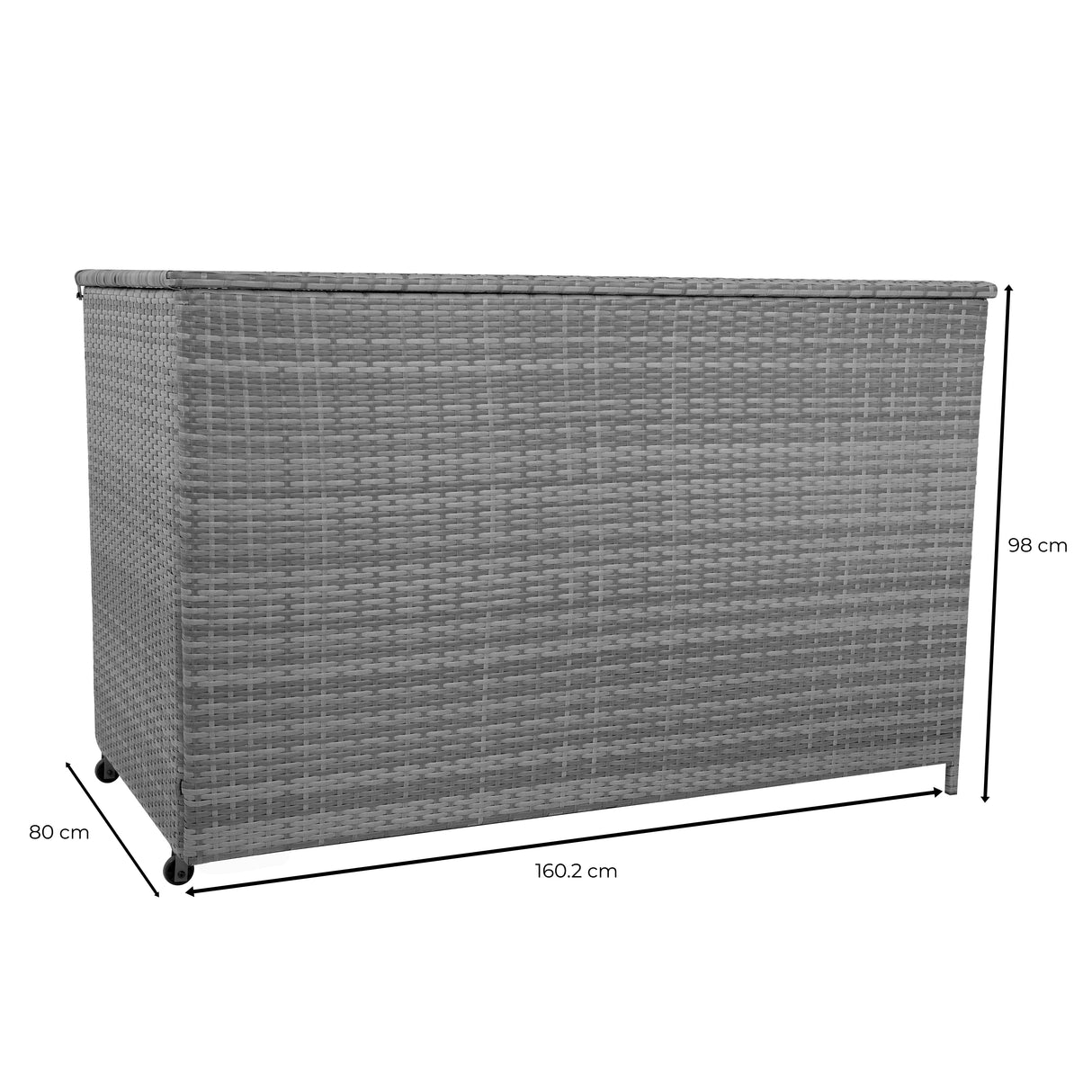 Rattan-Kissen-Auflagenkiste 996L – Grau