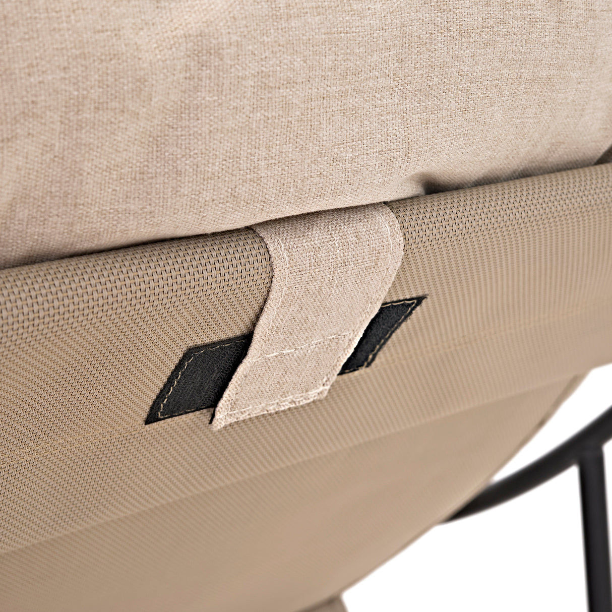 3-Teiliges Bistro-Set – Grau mit Cremefarbenden Kissen