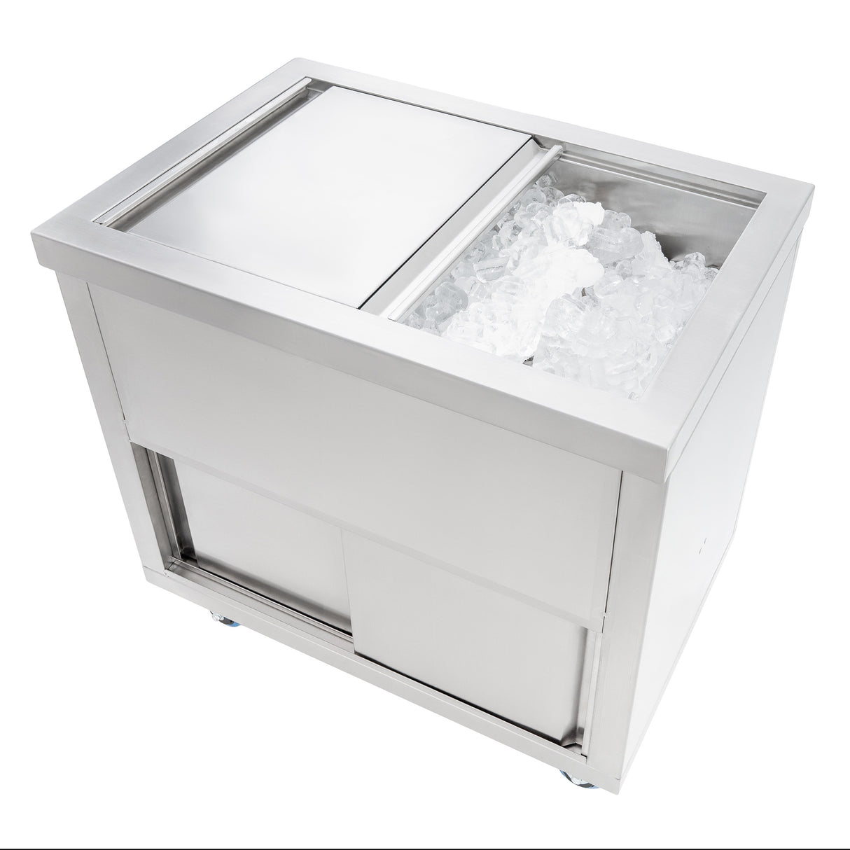 Mobiler Cocktail-Bar-Station mit 800mm Eiswürfelwagen