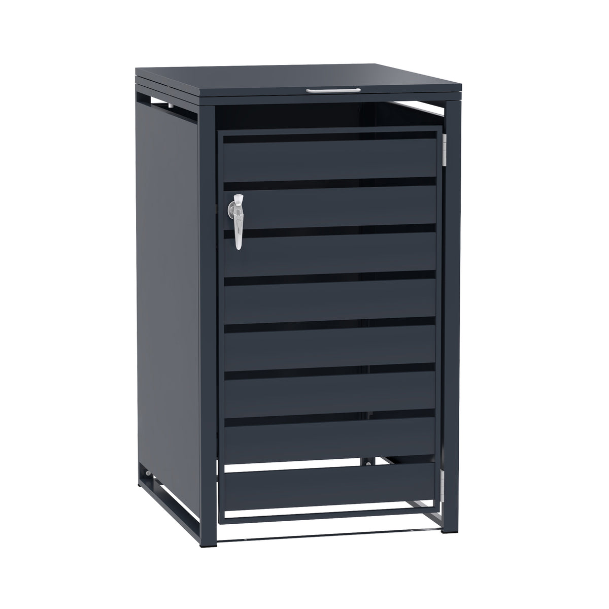 Mülltonnenbox aus Metall mit Grauer Tür - view 8