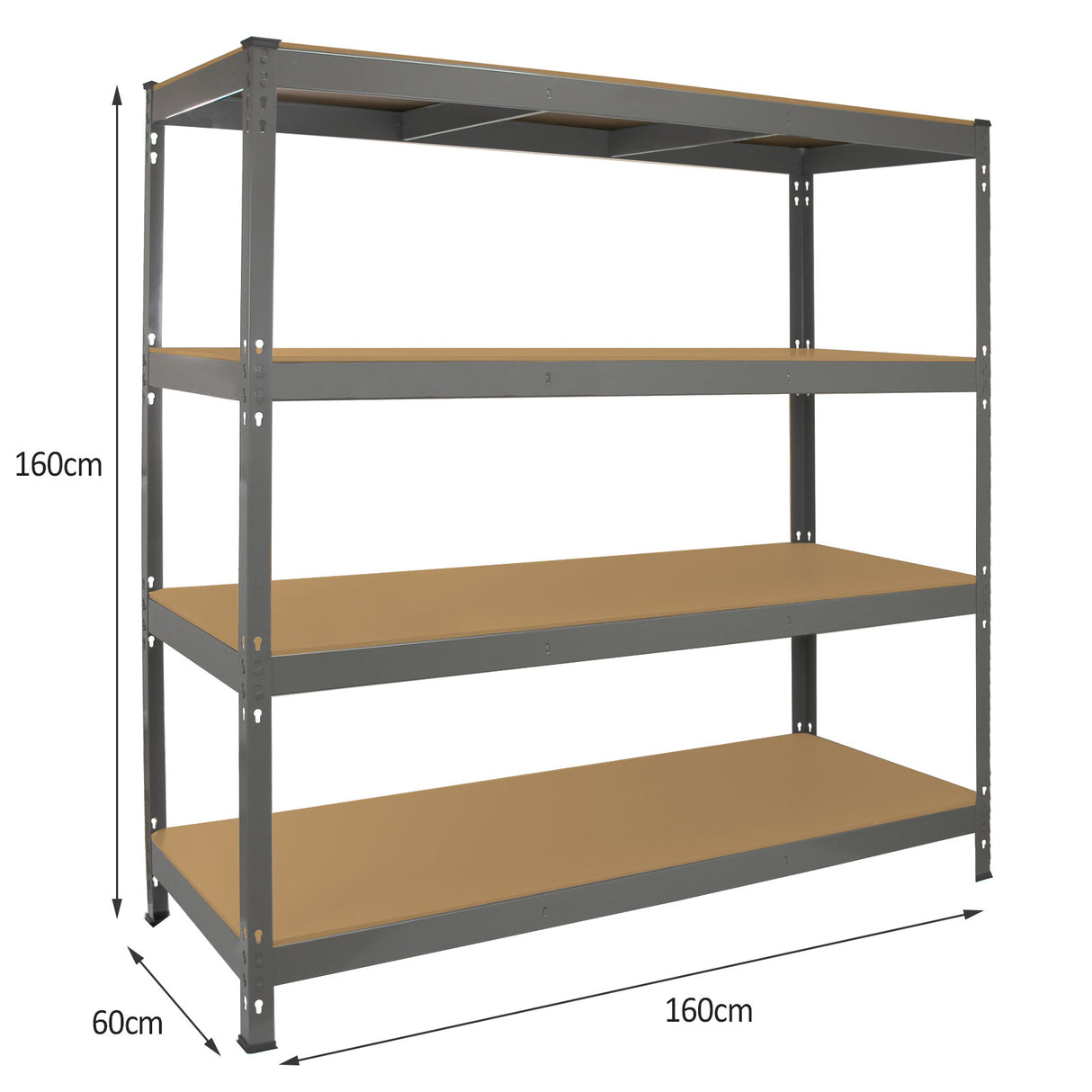 Monster Racking Q-Rax Lagerregal Regal 160cm x 60cm Grau