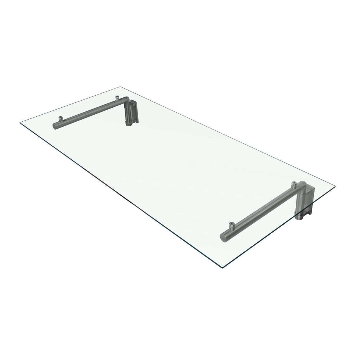 Glas Vordach & Halterungen, 144cm B, 80cm T