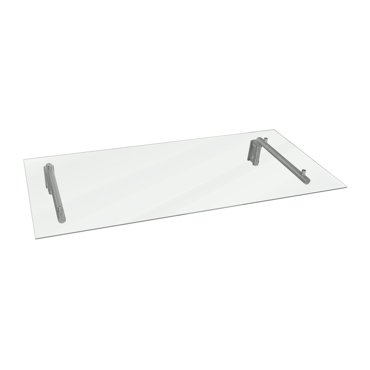 Glas Vordach & Halterungen, 144cm B, 80cm T
