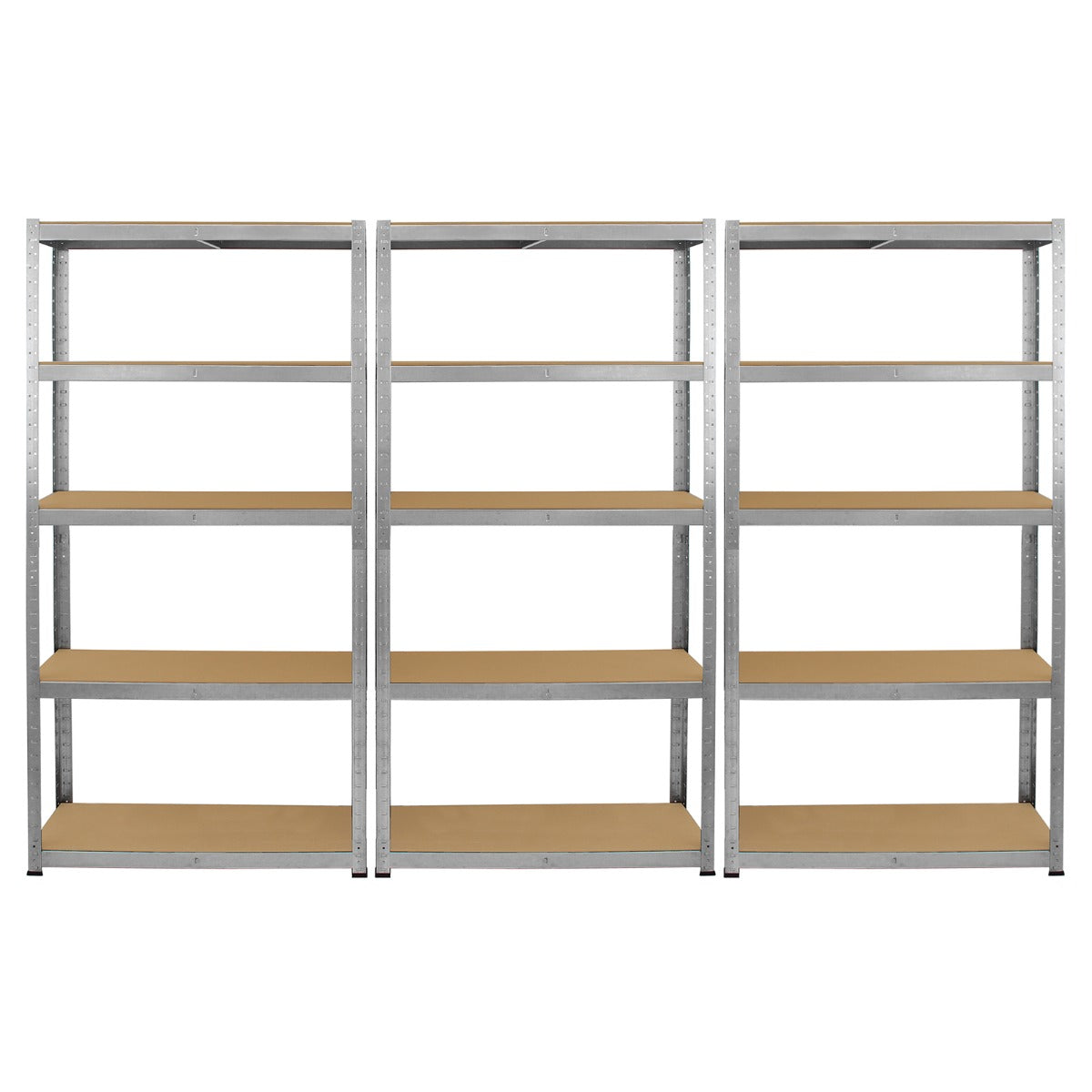 6x GALWIX Schwerlastregale Verzinkte Lagerregale 90cm x 180cm x 30cm