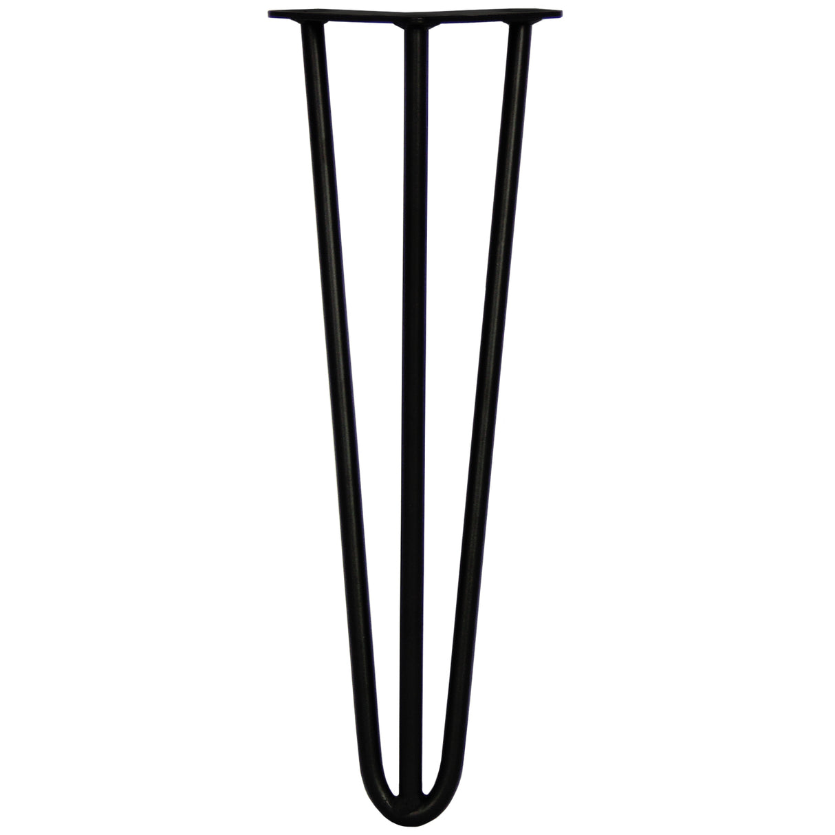 Schwarze Hairpin Tischbeine mit zwei Streben, 40,5 cm hoch und 12 mm dick, aus robustem Metall, ideal für moderne Möbelgestaltungen