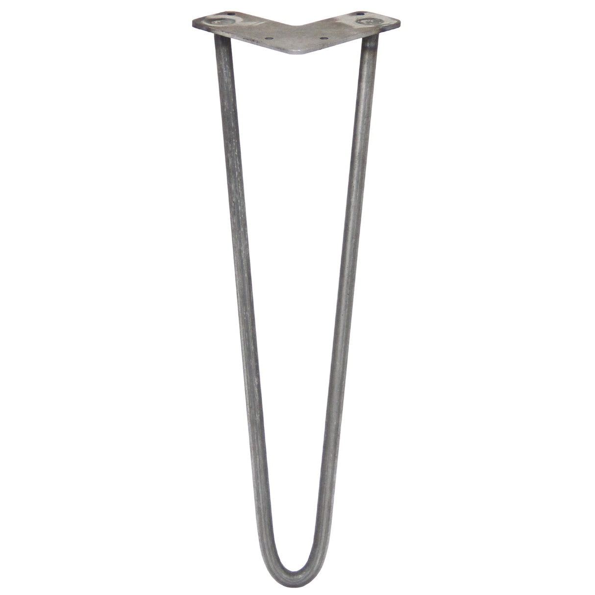 Rohstahl Tischbein in V-Form mit zwei Streben, 40,5 cm hoch und 12 mm dick, ideal für moderne Möbelgestaltungen und stabilen Halt
