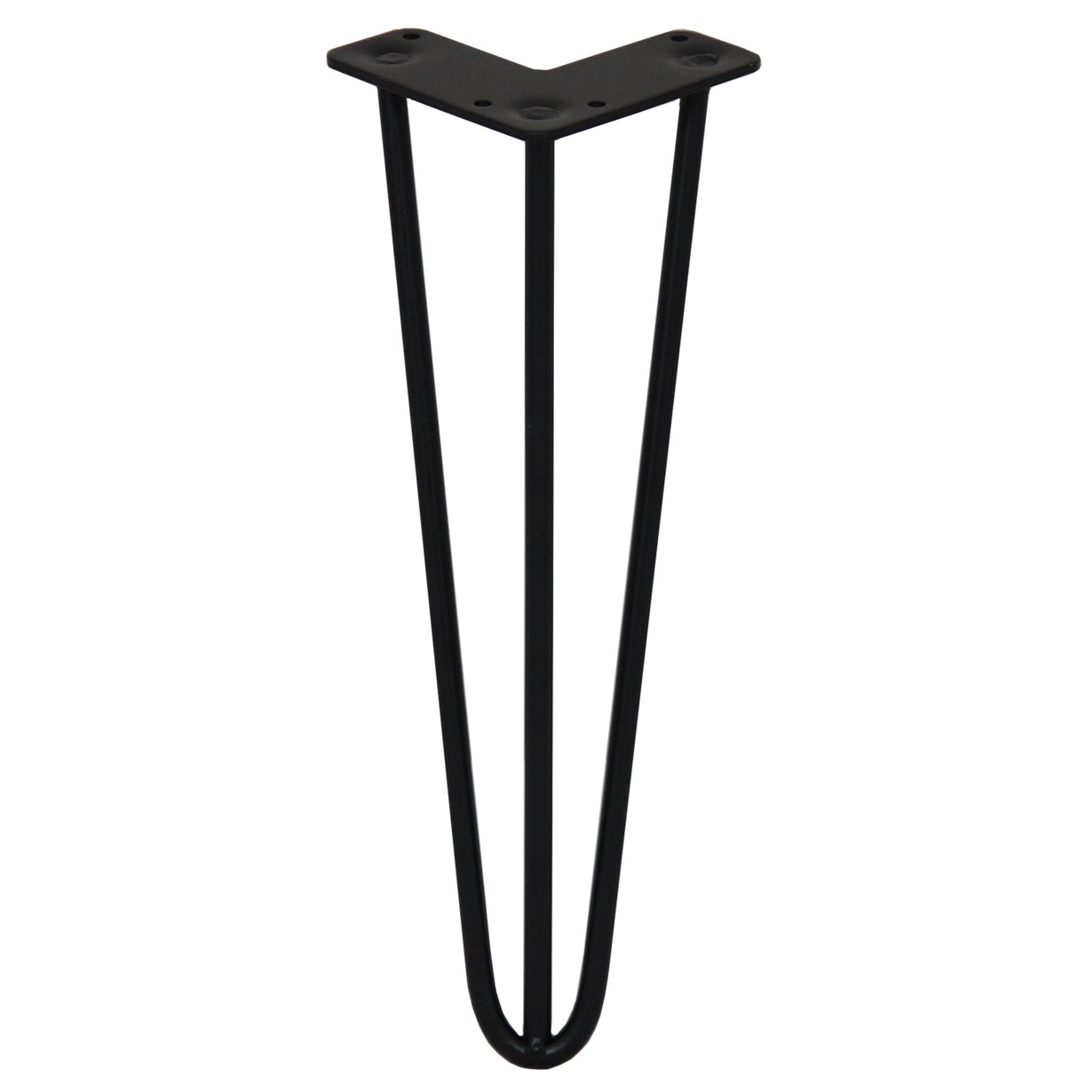 4 x 35.5cm Hairpin Tischbeine 3 Streben - 10mm - Schwarz