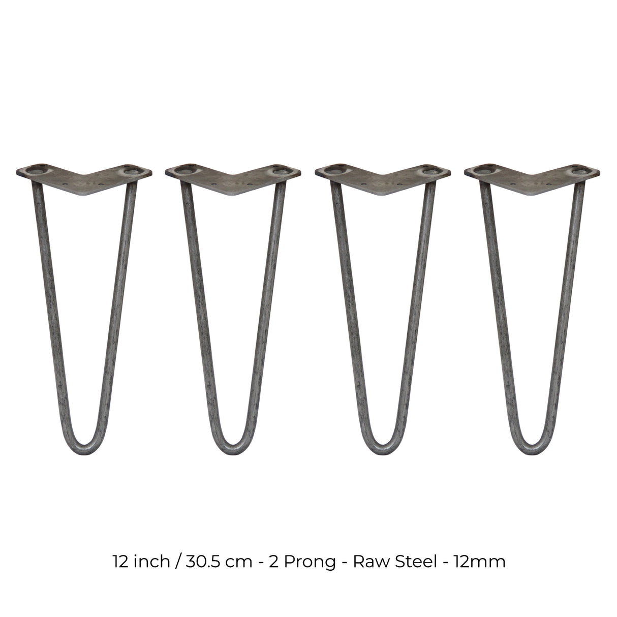 4 x 30.5cm Hairpin Tischbeine 2 Streben